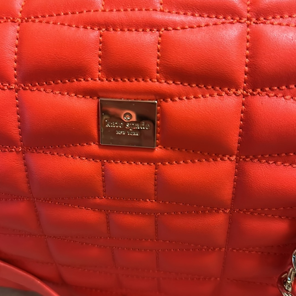 Kate Spade Quilted Leather “Maxie” Handbag in Flame Red. NWT, Original Dustbag - Picture 8 of 13
